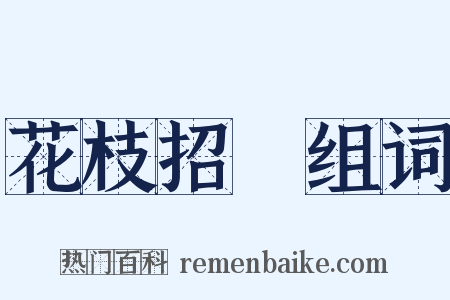 花枝招飐组词是什么意思的图片